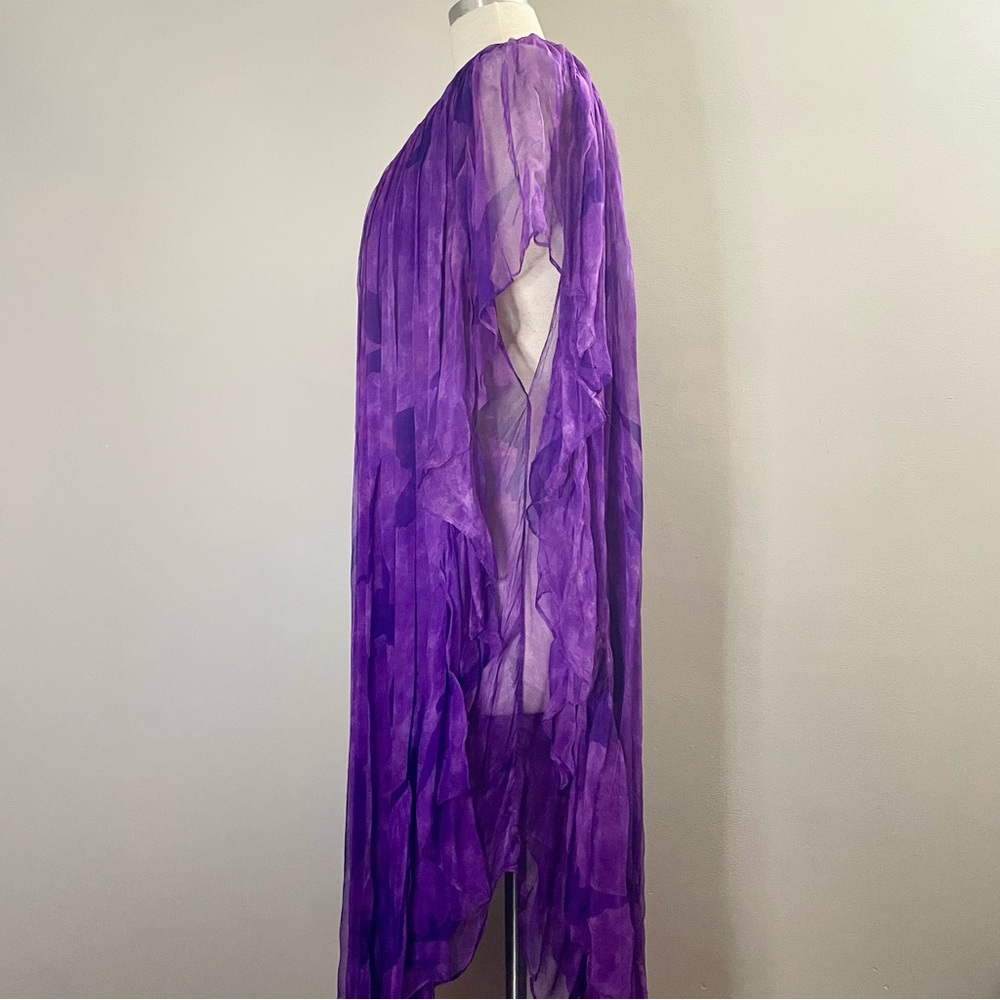 Yves Saint Laurent Rive Gauche Vintage 70s Silk Mousseline Apres-plage Dress - Picture 2 of 9